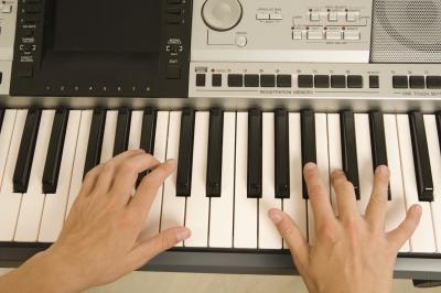 You can connect a keyboard or other instrument to an iPad.