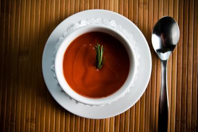 Delicious bowl of tomato soup