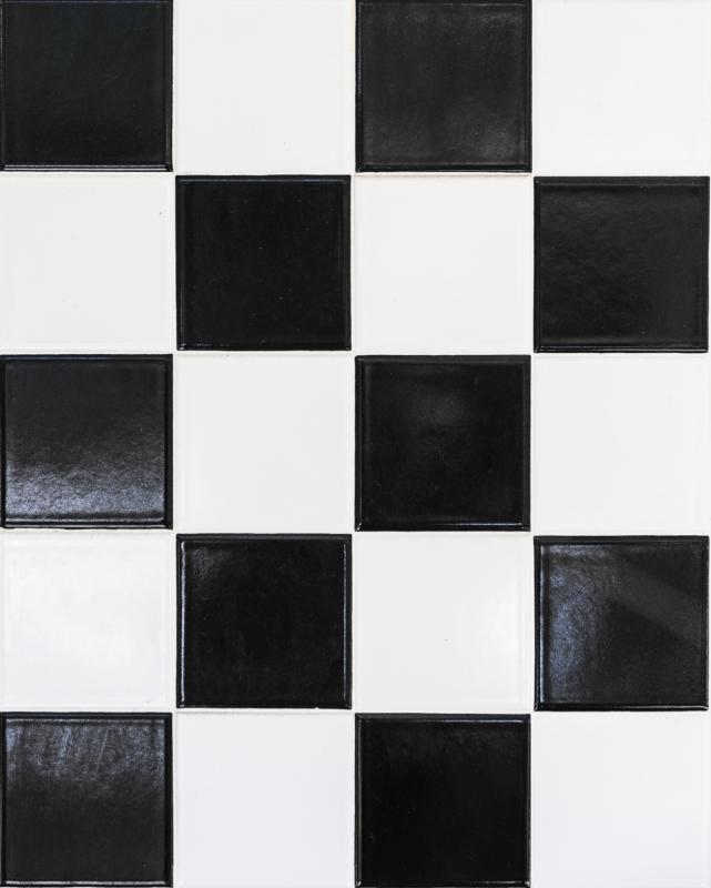 What Color Glass Tile Accent Goes With BlackandWhite Wall Tiles