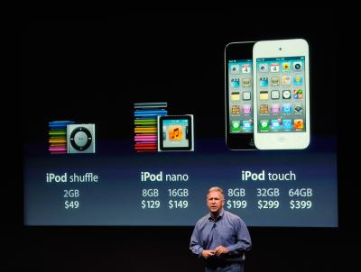 The iPod touch, like the iPhone, runs on iOS.