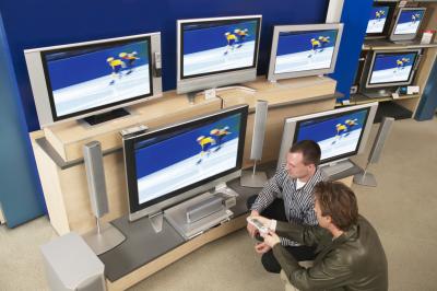 LG flat panels work well in traditional television furniture.