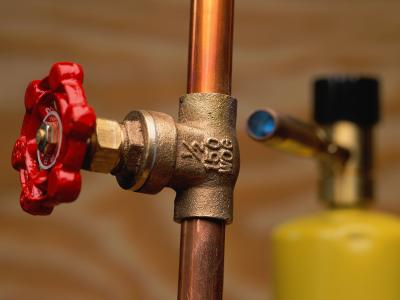 Copper pipes corrode quickly from acidic water.