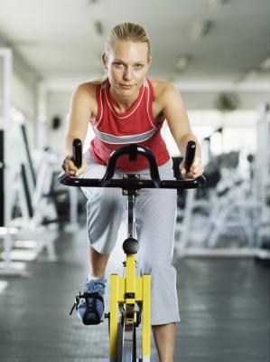 Stationary bike sitting online position